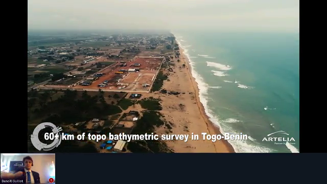 Drones surveying damage to the West African coastline