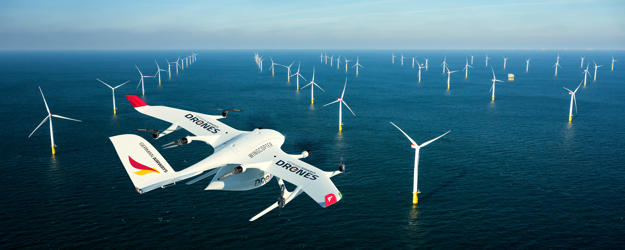 Wingcopter drones to deliver off shore