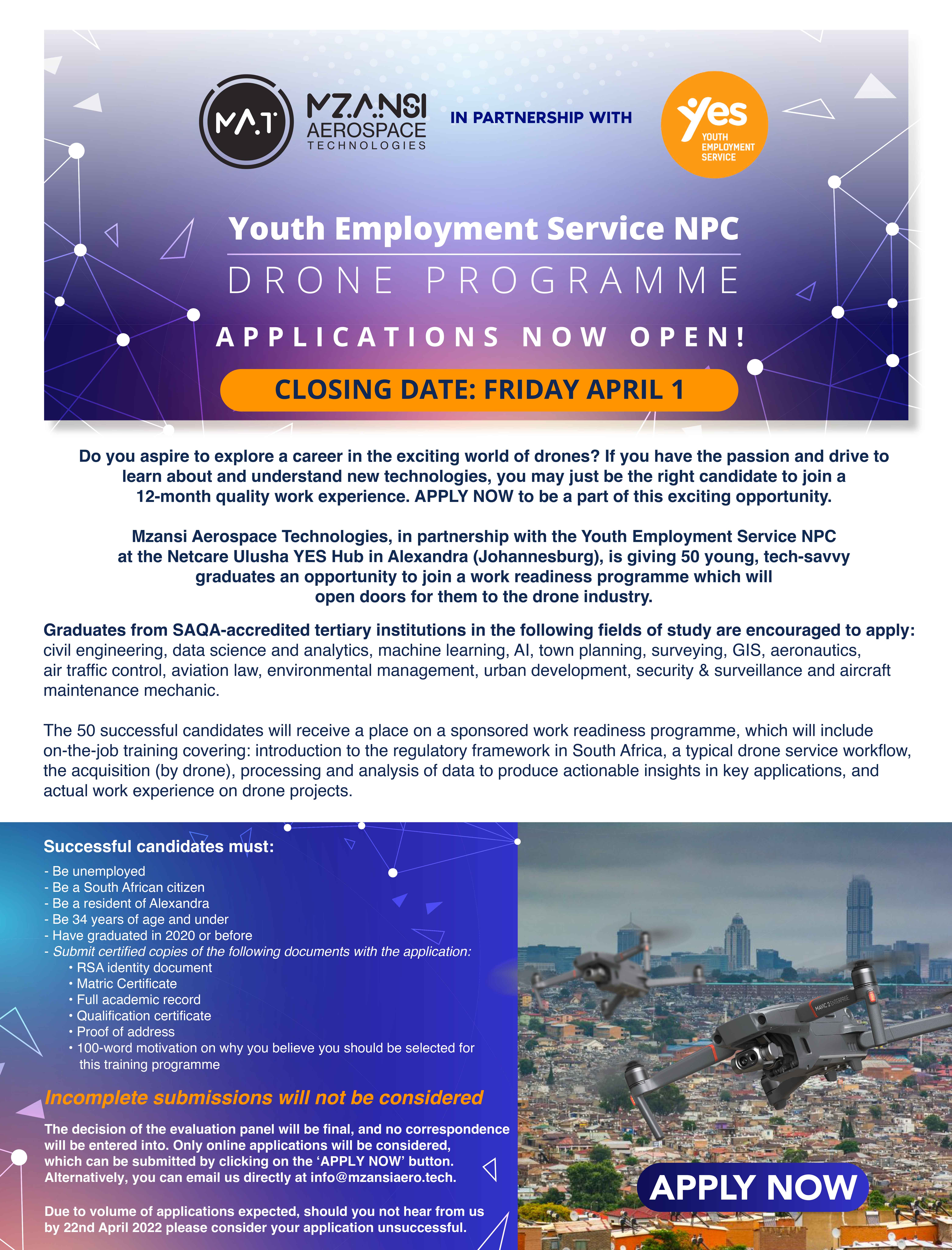 Opportunity for SA youth in Alexandra