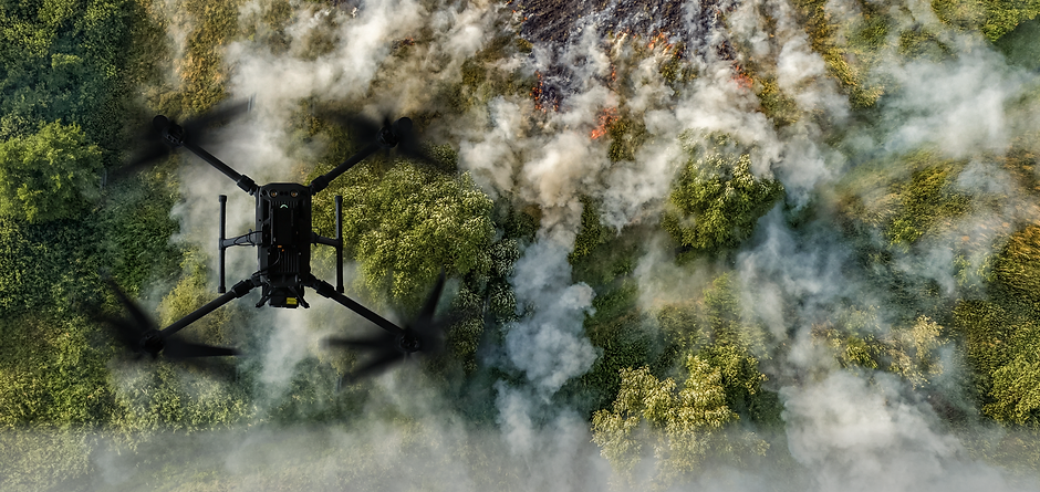 Drone software for fire fighting