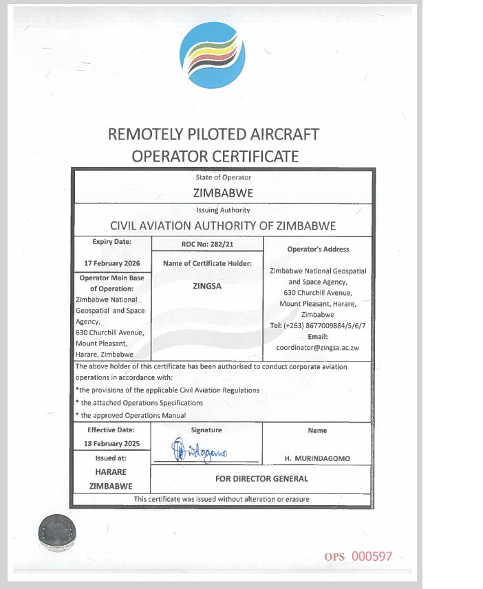 Zimbabwean geospatial agency gets ROC