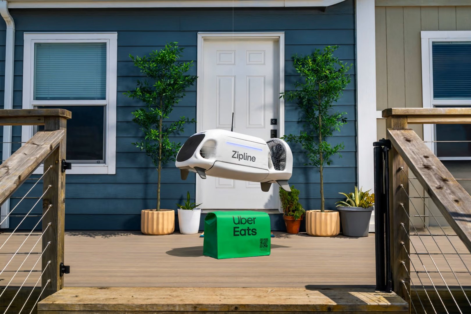 Zipline to deliver for Uber Eats